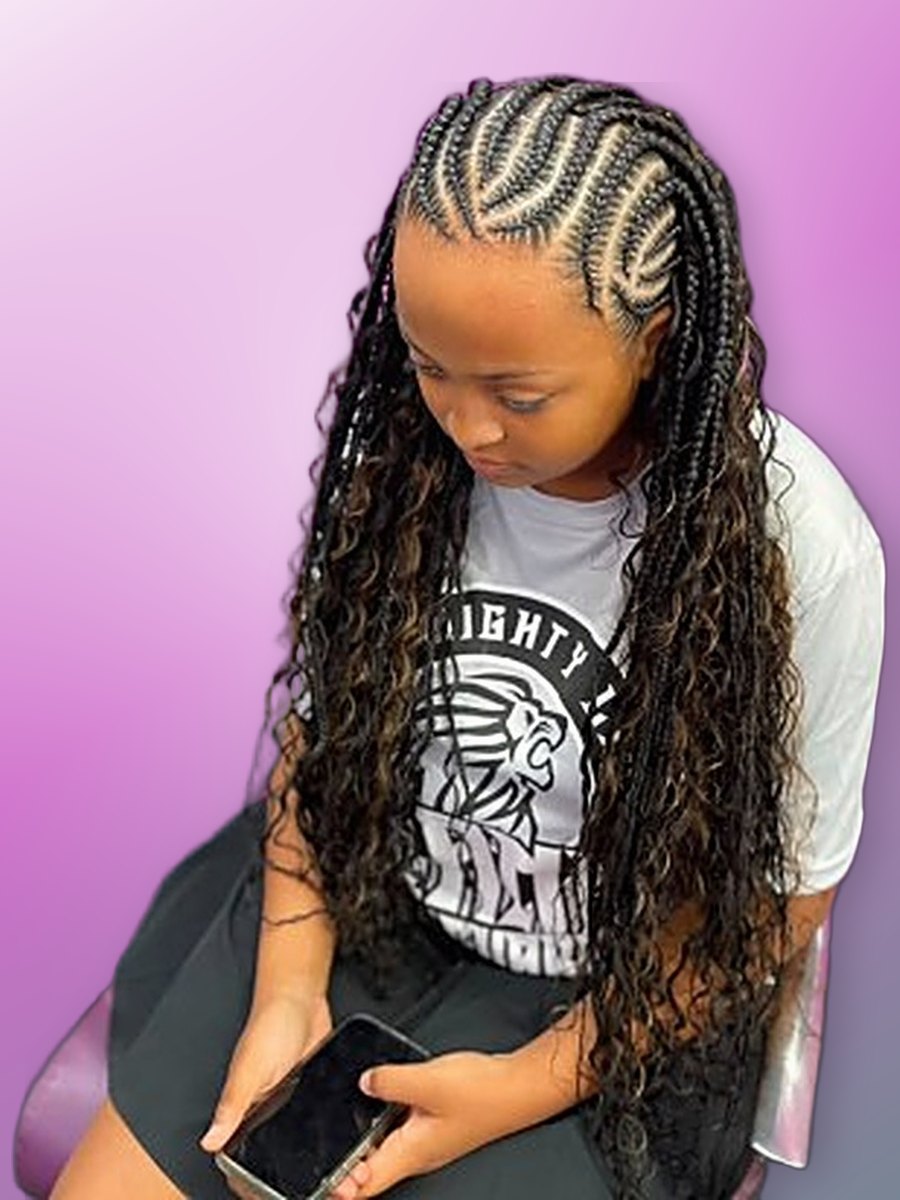 Half and Half Braids