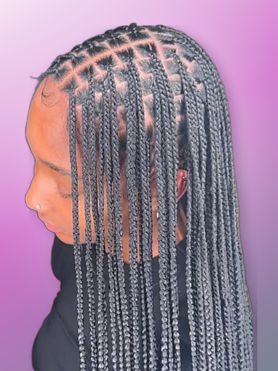 Extra Small Knotless Braids